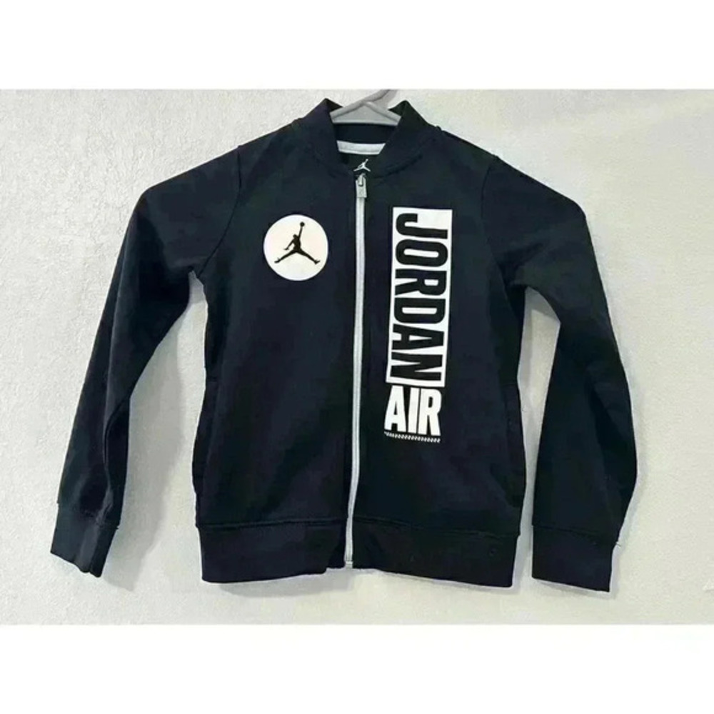 Kids Jordan Air Track Jacket Black Zip Up Athletic Casual Size 4T